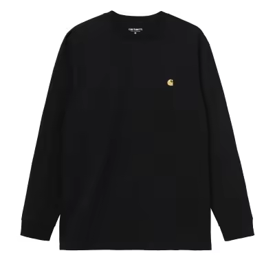 Camiseta Carhartt L-S Chase T-Shirt Black-Gold I026392.00FXX.03 - 1