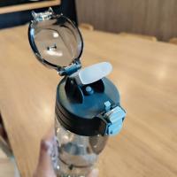 Botella Deportiva De 800ML Con Tapa Y Pajita a Prueba De Fugas Ecológica Para Exteriores Sin BPA Reutilizable Lavable - details 3