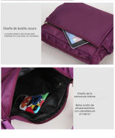 Bolso Bandolera Mujer Grande, Bolso de Hombro Nylon Impermeable con Correa Ajustable Bolsos Bandolera Mujer con Múltiples Bolsillos Bolso Crossbody Mujer Casual Ligero para viajes, negocios, escuela - details 7