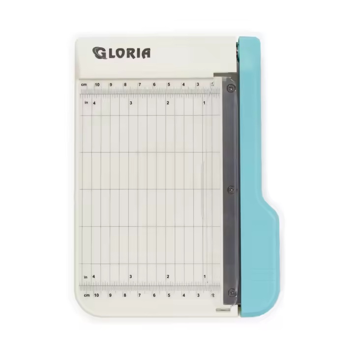 10444-20 Cortador de papel manual portátil - Cizalla de palanca pequeña– Guillotina Manual de plástico resistente con palanca, compacta y ligera – Ideal para Oficina, Escuela, Papelería o Uso Doméstico - 1