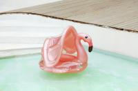 Anillo De Natación Con Sombrilla Para Bebé Flamingo De Rooxin Asiento Flotante Para Piscina Y Playa Estilo De Verano - details 0