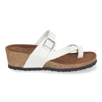 PuntoSalao Sandalias de cuña bio estilo esclava para mujer color blanco YF-87 - details 0