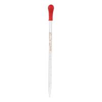 Ejercicio De Pipeta De Vidrio Con Cabeza De Goma Para Química Laboratorio Roja Y Transparente Con Escala Línea 1/5pcs - details 1