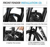 Guardabarros Plegable Para Bicicleta WEST BIKING Universal MTB Road Bike Mudguard Set Accesorios De Ciclismo Ajustable - details 14