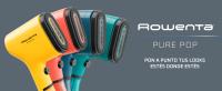 Rowenta Pure Pop DR2024 - Cepillo de vapor, 1300 W con salida hasta 20 gr/min que plancha y purifica, elimina pelusas y pelo, cabezales reversibles, diseño para viaje, color verde - details 0