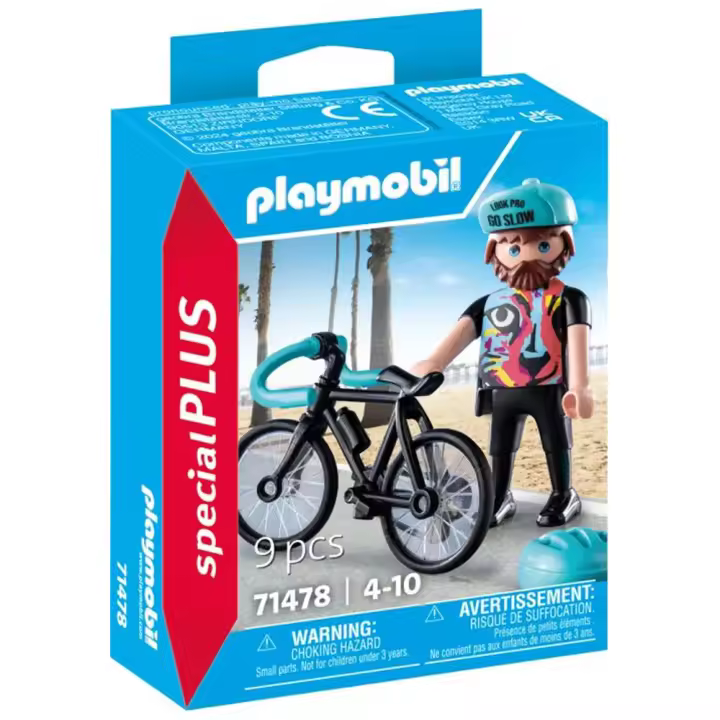 PLAYMOBIL - CICLISTA DE CARRETERA, 71478, TIENDA CON LICENCIA OFICIAL - 1