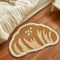 VIKAMA Alfombra De Cashmere Imitación De Pan Dulce Lindo Dibujos Animados Antideslizante Gruesa Para Sala De Estar Dormitorio Alfombra De Cama - details 8