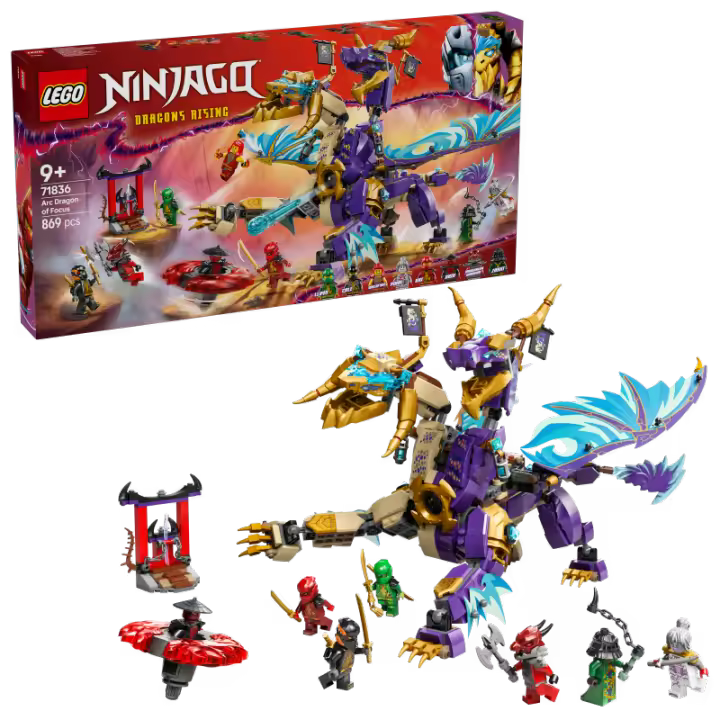 LEGO 71836 Dragón de la Concentración: Arc NINJAGO contiene 869 piezas - edad 9+ años. 25L71836 - 1