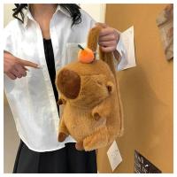Mochila De Peluche Capybara Kawaii Moda Muñeco De Peluche Bolsa Infantil Mochila De Hombro Mini Bolsa Regalos Para Novia - details 18