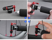 Inflador De CO2 Para Bicicleta Con Valvula Presta Scrader Ruta MTB Pum-automatico De Aluminio 16/12/8G Cartridge Compatible Con Vehículos - details 14