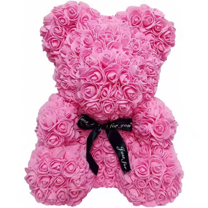 Boda Rose Oso DE LA Flor del Oso para las mujeres Niños San Valentín Gift de cumpleaños decoración del Hogar (Pink) - 1