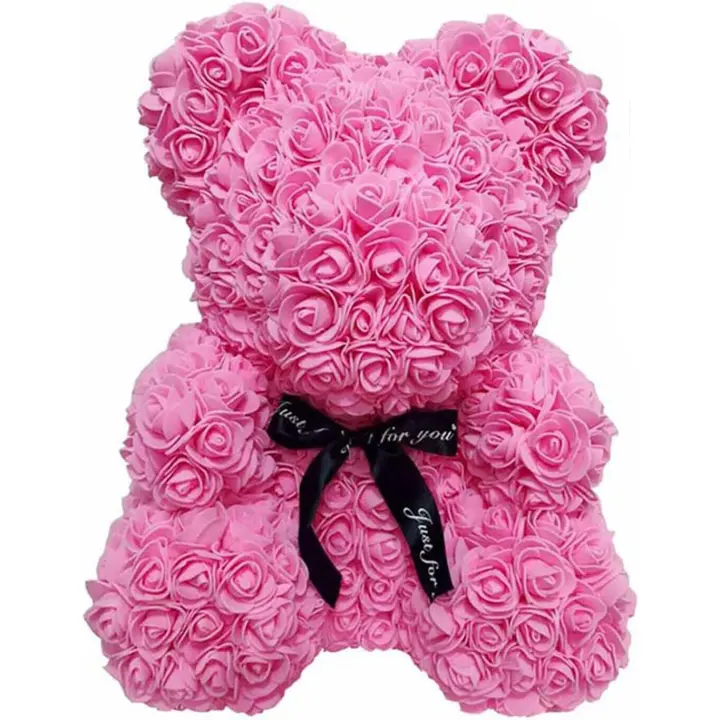 Boda Rose Oso DE LA Flor del Oso para las mujeres Niños San Valentín Gift de cumpleaños decoración del Hogar (Pink) - 1