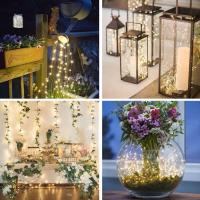 10 PCS Luces De Hilo De Hadas 2M 20LED En Plata Y Cobre Con Pilas Encendidas Para Decoraciones DIY De Boda Fiesta Navidad - details 5