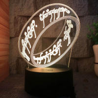 Lámpara De Noche 3D Luz Mágica Anillo Creativo Regalo Para Dormitorio Lámpara De Mesa USB Pequeña Para Leer Antes De Dormir - details 4