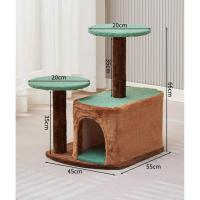 Torre Rascador para Gatos, 5 Niveles, Casitas y Plataformas, 45*55*66 cm, Gris y Blanco - details 1