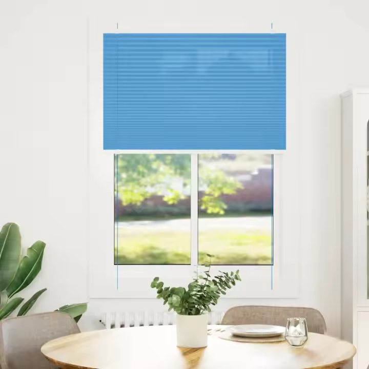 Estor Plisado azul 90x100 cm Tela Ancho 89,4 cm Poliéster - 1