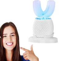 Cepillo De Dientes Eléctrico En Forma De U Limpiador Oral De Alta Frecuencia Con Cepillos Suaves Para Blanqueamiento De Dientes Adecuado Para Adultos - details 0