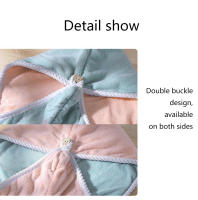 Bolera De Secado De Pelo De Doble Capa Coral Velvet Super Absorbente Toalla De Secado Rápido Para Ducha Capa Suave - details 5