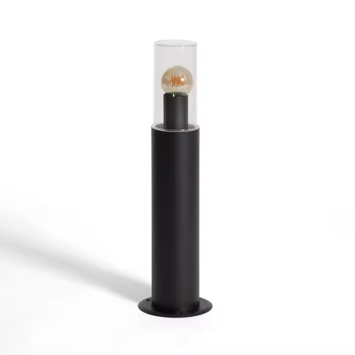 Ledkia Baliza Exterior Superficie Pie 50cm Aluminio Lutsha Negro - 1