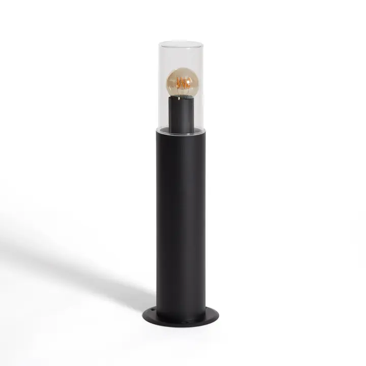 Ledkia Baliza Exterior Superficie Pie 50cm Aluminio Lutsha Negro - 1