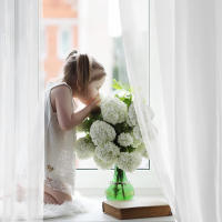 Panel De Cortinas Semi Transparentes Blancas/Oscurecidas Para Niños Para Sala De Estar Y Dormitorio Con Bolso Para Percha Voile De Fiesta - details 18