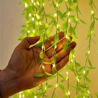 Lámpara De Imitación De Hojas Con Caja De Batería 20 Luces Siempre Encendidas Para Decoración De Puerta De Hierro Forjado Cobre - details 4