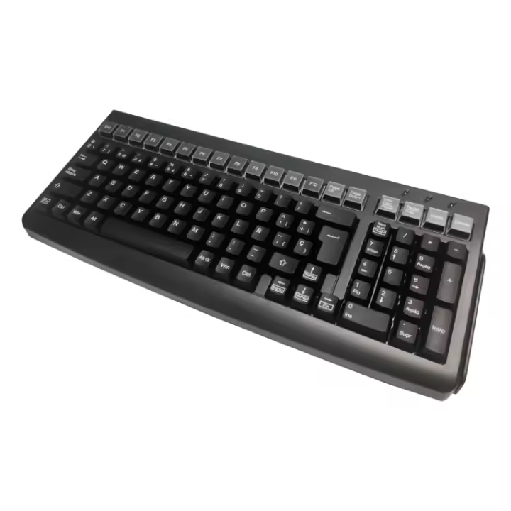 TECLADO POS MUSTEK MKB-800. BANDA MAGNETICA 3PISTAS. USB. NEGRO. - 1