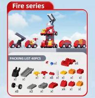 Juguetes Educativos Para Niños Bloques De Construcción Grandes 35/40/42PCS Excavadora Vehículos De Tráfico Engineering DIY Bloques Para La Creación - details 8
