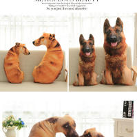Cojín De Perro Divertido Y Realista 3D Curvado 50cm Relleno De Memoria Poliéster/Celulosa Decoración Para Sofá Juguete De Cabeza De Perro Para El Hogar - details 4