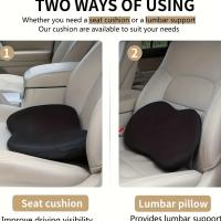 Cojín De Asiento De Coche Universal Para Todas Las Estaciones Almohadilla De Butt Cómodo Soporte Lumbar Dual Verano Frío Pequeño Para Cintura - details 3