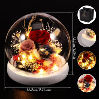 Tulipanes Artificiales Con Luz LED Para Decoración De Boda Y Día De La Madre Flor Eterna Hecha a Mano En Vidrio Y Plástico Regalo Creativo Para Interior - details 4