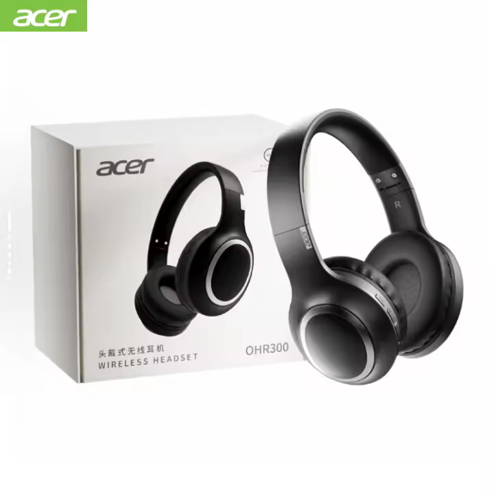 Acer OHR300 Auriculares Bluetooth Inalámbricos Estéreo HIFI Audio Hi-Res Espacial Gamer Cancelación De Ruido Con Microfone Y Cable Dejable - 1