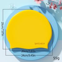 Gorro De Natación De Silicona Impermeable Y Elástico Para Mujeres Y Hombres Gorro De Natación Puro Color De Alta Elasticidad - details 10