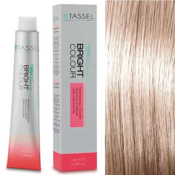 Tinte con Aceite de Argán y Queratina 100 ml: 10N Rubio Super Claro Nórdico - Tassel - 1