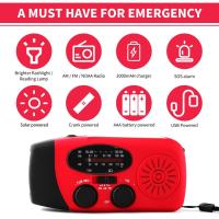 Radio De Mano Con LED Y Alerta Del Tiempo FM AM WB NOAA Recargable Por USB Y Crank 600mAh Resistente Al Agua Para Camping Y Emergencias - details 3