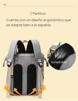Mochila Multifuncional para Bebés -Bolso Maternidad, Bolso Cambiador, Ligero y De Gran Capacidad Para Viajar y Paseos Diarios, Resistente al Agua, Perfecto Para Pañales De Bebé, Con Múltiples Bolsillos y Apertura Ancha, Ideal Para Padres Moderno - details 10