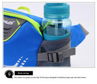 Bolsa De Cintura Para Ciclismo Running Pesca Senderismo Deporte Fitness Con Bolsillo Para Botella De Agua PU Unisex - details 28