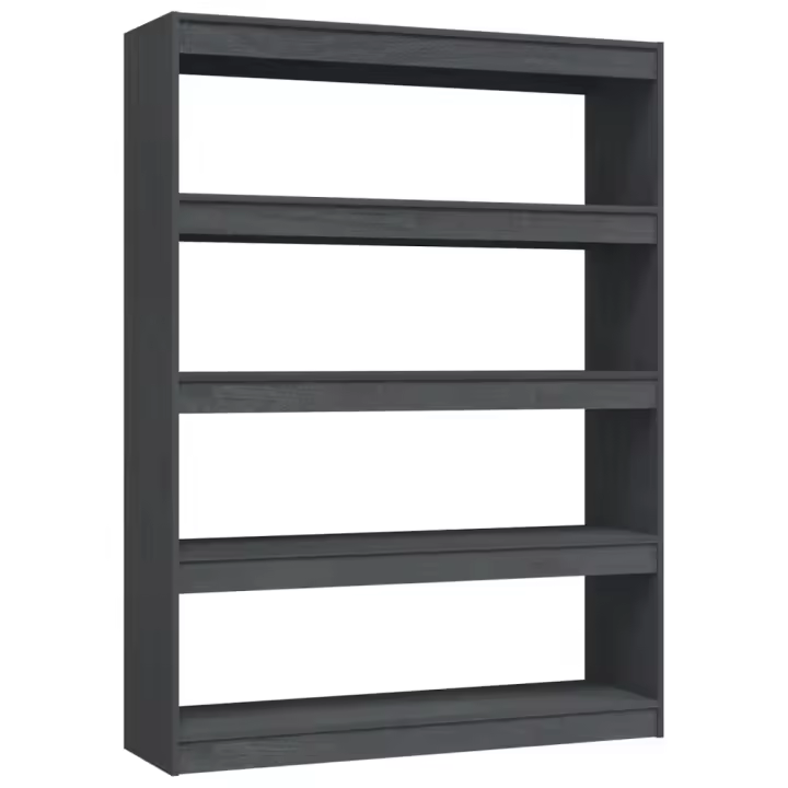 vidaXL Estantería/divisor de espacios madera de pino 100x30x135,5 cm Natural, Blanco, Gris Mueble Almacenaje Estantería para Oficina, Estudio, Dormitorio Estantería/Librería/ mueble de Almacenamiento - 1