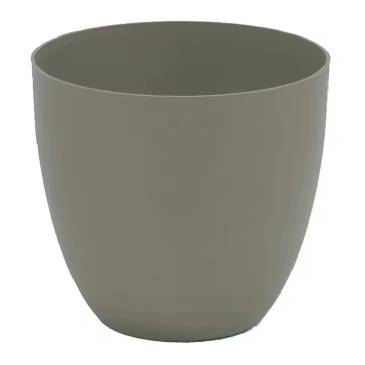 Plastiken Maceta Inyección Cuenco ø26cm Gris Topo - Resistente a la Intemperie - 1