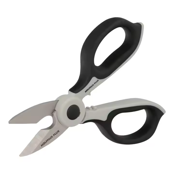 Tijeras de Electricista WOLFPACK 155mm Mango TPR Plus no tensión. Mangos ergonómicos. - 1