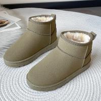 Botas De Nieve Para Mujer 2024 Plataforma Ankle Sueda Cálido Casuales Invierno Nueva Gruesa Moda Botines Cordón Material Superior Corduroy Suave - details 25