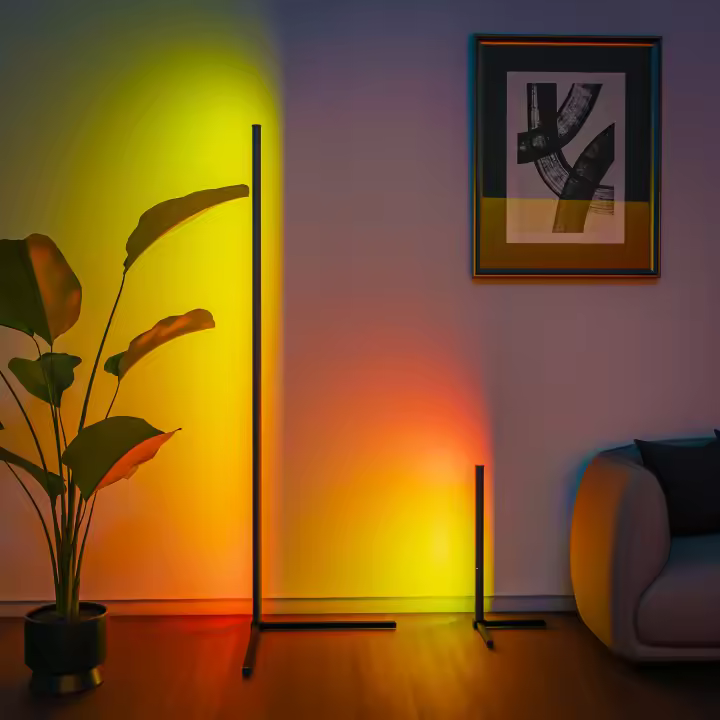Lámpara De Piso Inteligente RGB Color Sueño LED Protección Ocular Suave Controlado Por APP Para Decoración De Sala De Estar Dormitorio Clubs - 1