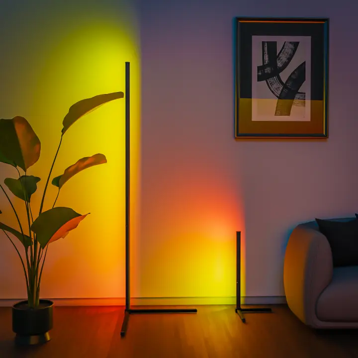 Lámpara De Piso Inteligente RGB Color Sueño LED Protección Ocular Suave Controlado Por APP Para Decoración De Sala De Estar Dormitorio Clubs - 1