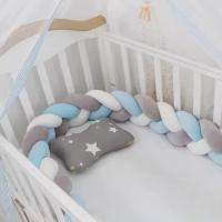 Protector De Cuna Para Bebé Con Nudo Y Trencita Almohadilla De Cojín Anticolisión Decoración De Habitación Infantil 1M/2M/3M/4M Tamaño Plush Material Algodón - details 7