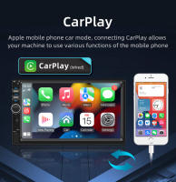 Reproductor De Coche BQCC 7'' MP5 Con Pantalla Táctil Android AUTO CarPlay BT AUX Luz Colorida Radio FM F7018C Para Vehículos - details 2