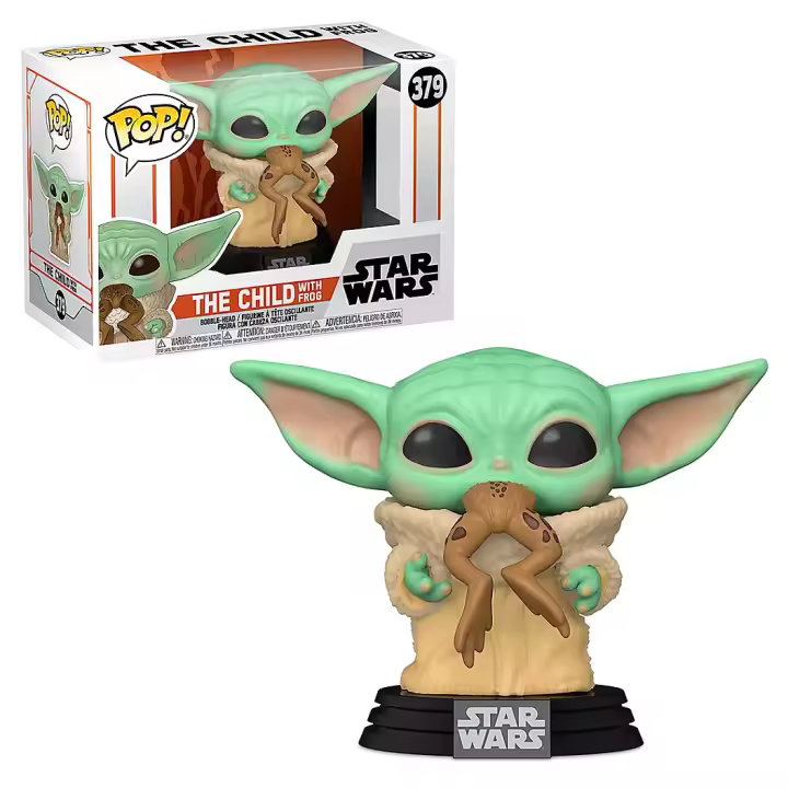 Figura Funko Pop Star Wars Mandalorian The Child With Frog-Figura de Vinilo Coleccionable - Idea de Regalo- Mercancia Oficial - Juguetes para Niños y Adultos - Movies Fans - Muñeco para Coleccionistas y Exposición - 1