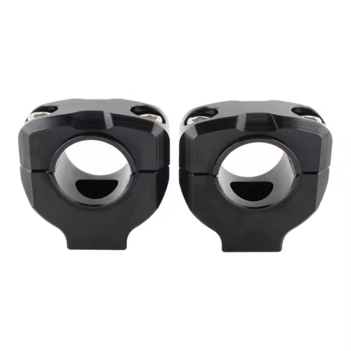 Pack De 2 Abrazaderas De Manillar Para Motocicleta ATV Tierra Batida 1/8 Pulgada 28mm Montaje Universal De Aluminio CNC - 1