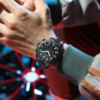 Reloj De Pulsera De Acero Inoxidable CRRJU Para Hombres Estilo Creativo Y Moda Con Dial Luminoso Y Cronógrafo Relogio Masculino - details 9
