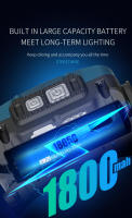 Linterna Frontal LED Recargable Por USB Con Batería De Litio 1800mAh Para Exteriores Resistente Al Agua Para Senderismo Camping Pesca Subida De Montaña - details 8