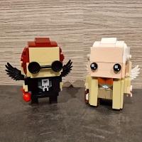 Bloques De Construcción MOC Movie Good Omens Ángeles Aziraphale Y Demonios Crowley Figuras De Acción Para Adultos Juguetes De Comedia Regalos - details 0